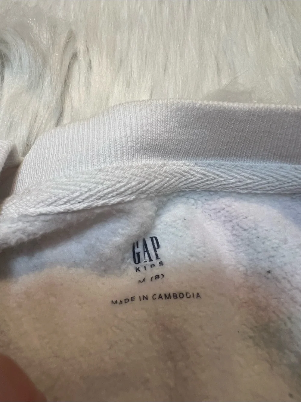 Gap Kids Sweatshirt Fashion Crewneck New Off White Floral M 8